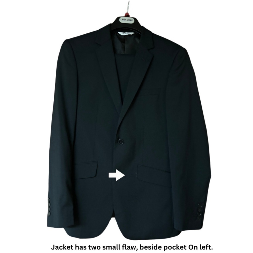 BLACK SUIT 36 Regular / 30 Waist